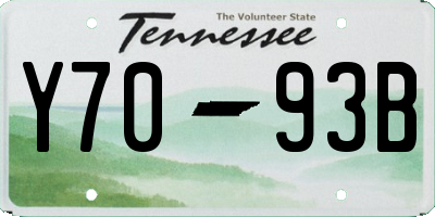 TN license plate Y7093B