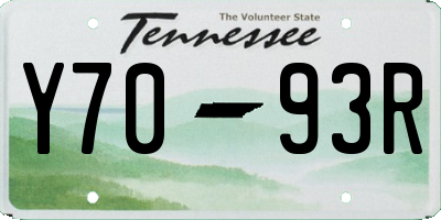 TN license plate Y7093R