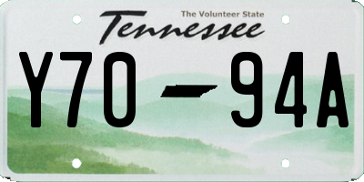 TN license plate Y7094A