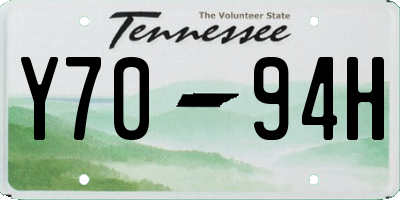 TN license plate Y7094H