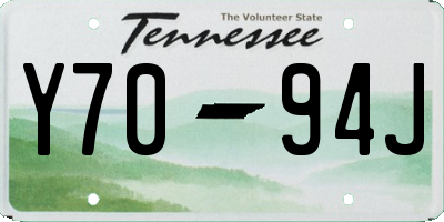TN license plate Y7094J