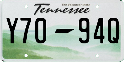TN license plate Y7094Q