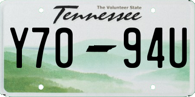 TN license plate Y7094U