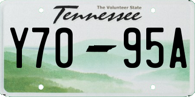 TN license plate Y7095A