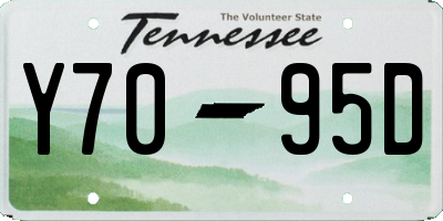 TN license plate Y7095D