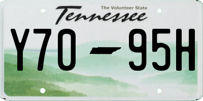 TN license plate Y7095H