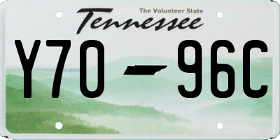 TN license plate Y7096C