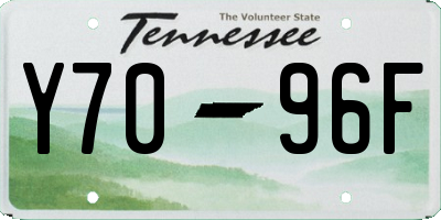 TN license plate Y7096F