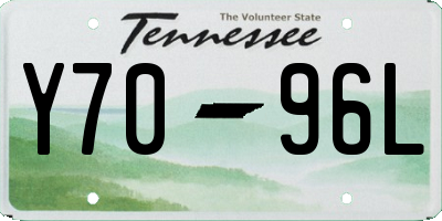 TN license plate Y7096L