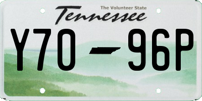TN license plate Y7096P