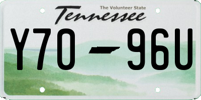 TN license plate Y7096U