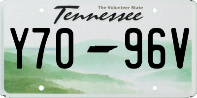 TN license plate Y7096V