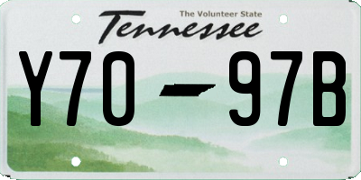 TN license plate Y7097B