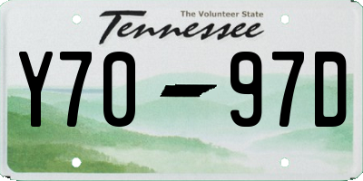 TN license plate Y7097D