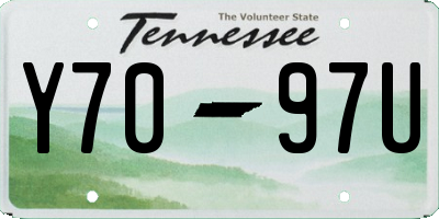 TN license plate Y7097U