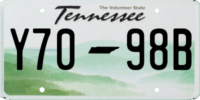 TN license plate Y7098B