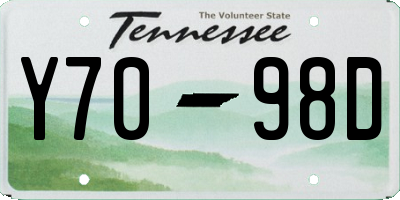 TN license plate Y7098D