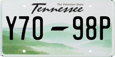 TN license plate Y7098P