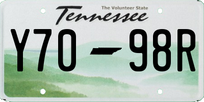 TN license plate Y7098R