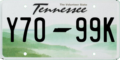 TN license plate Y7099K