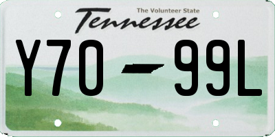 TN license plate Y7099L