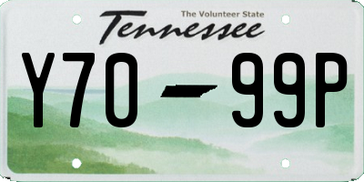 TN license plate Y7099P