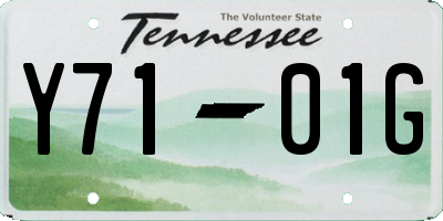 TN license plate Y7101G