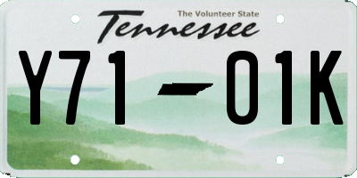 TN license plate Y7101K