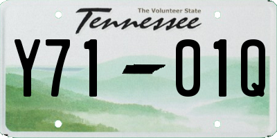 TN license plate Y7101Q