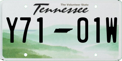 TN license plate Y7101W