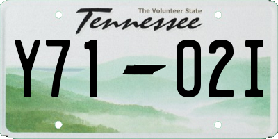 TN license plate Y7102I