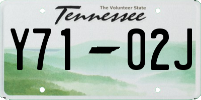 TN license plate Y7102J