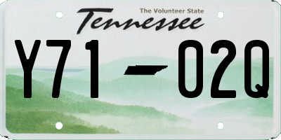 TN license plate Y7102Q