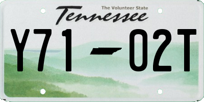 TN license plate Y7102T