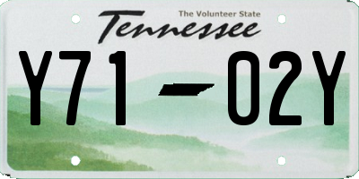 TN license plate Y7102Y