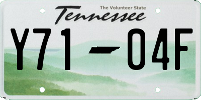 TN license plate Y7104F