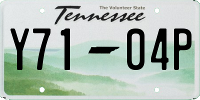 TN license plate Y7104P