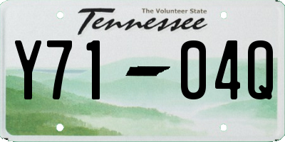 TN license plate Y7104Q