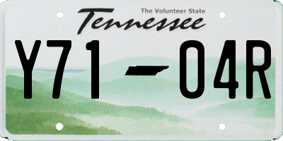 TN license plate Y7104R