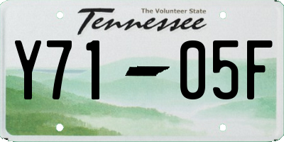 TN license plate Y7105F