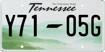 TN license plate Y7105G