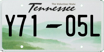 TN license plate Y7105L