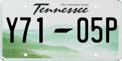 TN license plate Y7105P