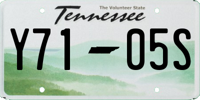 TN license plate Y7105S