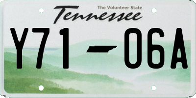 TN license plate Y7106A