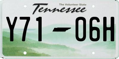 TN license plate Y7106H