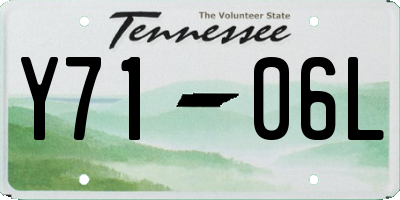 TN license plate Y7106L
