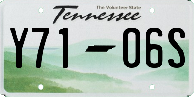 TN license plate Y7106S