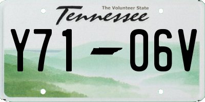 TN license plate Y7106V