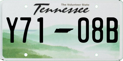 TN license plate Y7108B